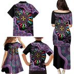 Inspirational Fight Cancers In All Color Personalised Family Matching Puletasi and Hawaiian Shirt Dragonfly Aboriginal Art