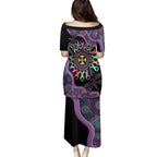 Inspirational Fight Cancers In All Color Personalised Family Matching Puletasi and Hawaiian Shirt Dragonfly Aboriginal Art
