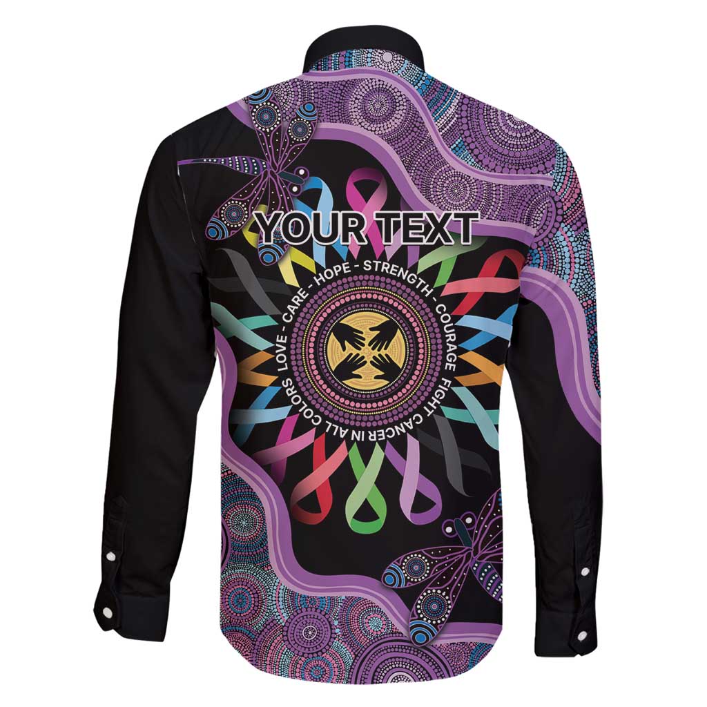 Inspirational Fight Cancers In All Color Personalised Family Matching Tank Maxi Dress and Hawaiian Shirt Dragonfly Aboriginal Art