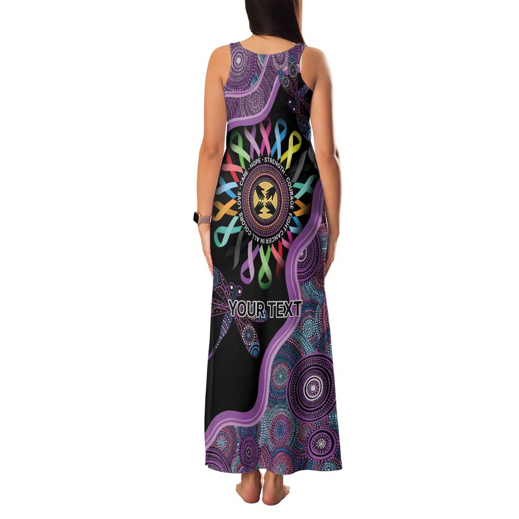 Inspirational Fight Cancers In All Color Personalised Family Matching Tank Maxi Dress and Hawaiian Shirt Dragonfly Aboriginal Art