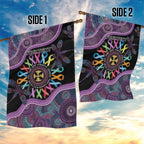 Inspirational Fight Cancers In All Color Personalised Garden Flag Dragonfly Aboriginal Art