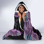 Inspirational Fight Cancers In All Color Personalised Hooded Blanket Dragonfly Aboriginal Art