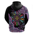 Inspirational Fight Cancers In All Color Personalised Hoodie Dragonfly Aboriginal Art