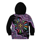 Inspirational Fight Cancers In All Color Personalised Kid Hoodie Dragonfly Aboriginal Art