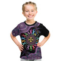Inspirational Fight Cancers In All Color Personalised Kid T Shirt Dragonfly Aboriginal Art