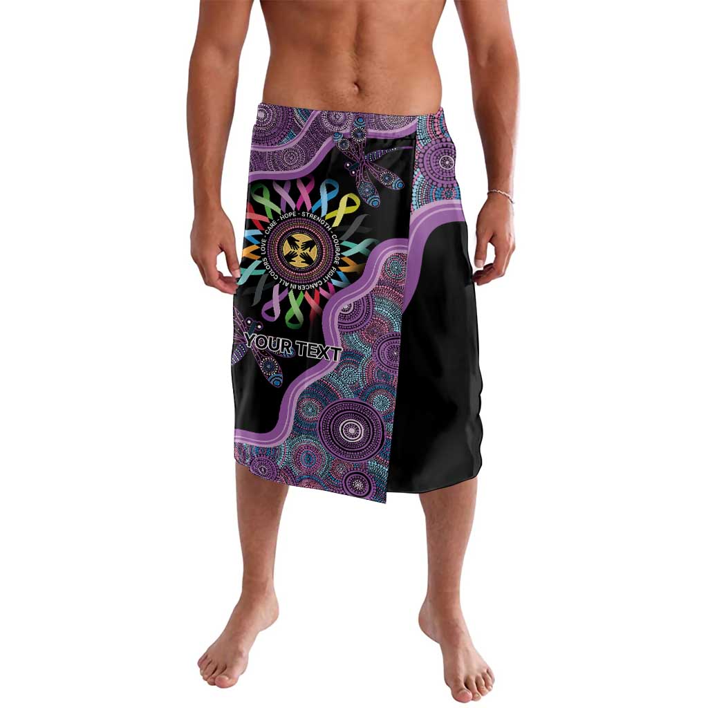 Inspirational Fight Cancers In All Color Personalised Lavalava Dragonfly Aboriginal Art