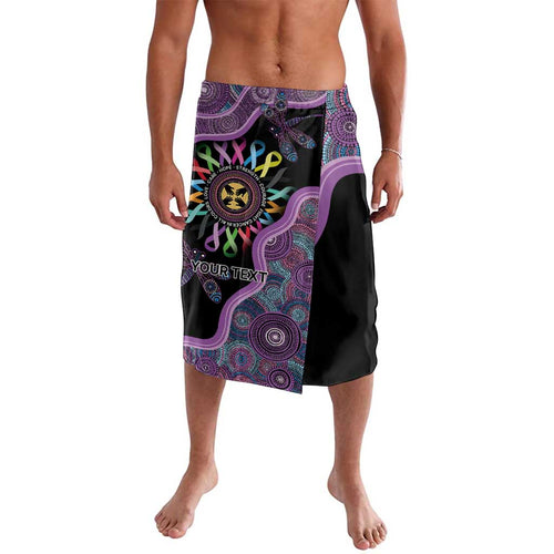 Inspirational Fight Cancers In All Color Personalised Lavalava Dragonfly Aboriginal Art