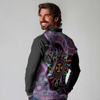 Inspirational Fight Cancers In All Color Personalised Long Sleeve Polo Shirt Dragonfly Aboriginal Art
