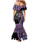 Inspirational Fight Cancers In All Color Personalised Mermaid Dress Dragonfly Aboriginal Art