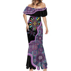 Inspirational Fight Cancers In All Color Personalised Mermaid Dress Dragonfly Aboriginal Art