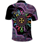 Inspirational Fight Cancers In All Color Personalised Polo Shirt Dragonfly Aboriginal Art