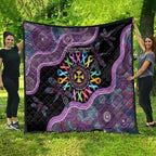 Inspirational Fight Cancers In All Color Personalised Quilt Dragonfly Aboriginal Art