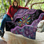 Inspirational Fight Cancers In All Color Personalised Quilt Dragonfly Aboriginal Art