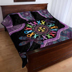 Inspirational Fight Cancers In All Color Personalised Quilt Bed Set Dragonfly Aboriginal Art