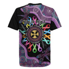 Inspirational Fight Cancers In All Color Personalised Rugby Jersey Dragonfly Aboriginal Art