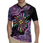 Inspirational Fight Cancers In All Color Personalised Rugby Jersey Dragonfly Aboriginal Art