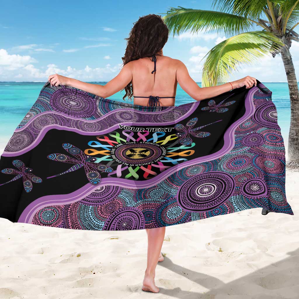 Inspirational Fight Cancers In All Color Personalised Sarong Dragonfly Aboriginal Art
