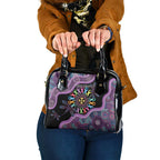 Inspirational Fight Cancers In All Color Personalised Shoulder Handbag Dragonfly Aboriginal Art