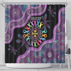 Inspirational Fight Cancers In All Color Personalised Shower Curtain Dragonfly Aboriginal Art