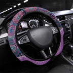 Inspirational Fight Cancers In All Color Steering Wheel Cover Dragonfly Aboriginal Art