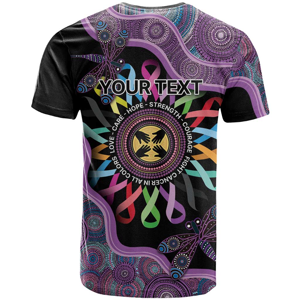 Inspirational Fight Cancers In All Color Personalised T Shirt Dragonfly Aboriginal Art
