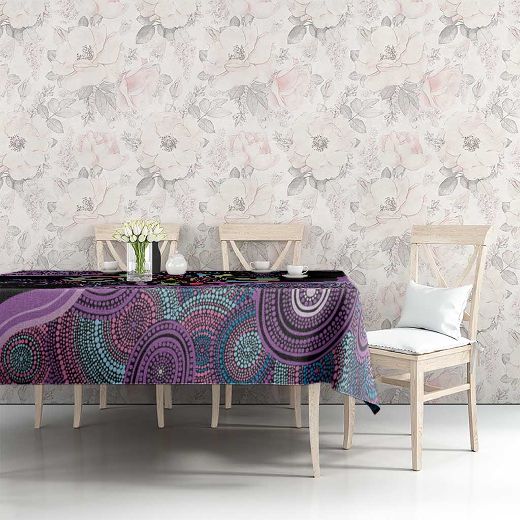 Inspirational Fight Cancers In All Color Personalised Tablecloth Dragonfly Aboriginal Art