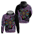 Inspirational Fight Cancers In All Color Personalised Zip Hoodie Dragonfly Aboriginal Art