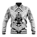 2026 Autumn Rugby Nations New Zealand Custom Baseball Jacket White Kowhaiwhai Maori Tribal Taniko Motif
