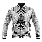 2026 Autumn Rugby Nations New Zealand Custom Baseball Jacket White Kowhaiwhai Maori Tribal Taniko Motif