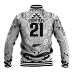 2026 Autumn Rugby Nations New Zealand Custom Baseball Jacket White Kowhaiwhai Maori Tribal Taniko Motif