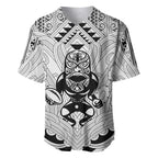 2026 Autumn Rugby Nations New Zealand Custom Baseball Jersey White Kowhaiwhai Maori Tribal Taniko Motif