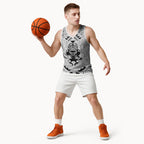 2026 Autumn Rugby Nations New Zealand Custom Basketball Jersey White Kowhaiwhai Maori Tribal Taniko Motif