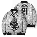 2026 Autumn Rugby Nations New Zealand Custom Bomber Puffer Jacket White Kowhaiwhai Maori Tribal Taniko Motif