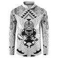 2026 Autumn Rugby Nations New Zealand Custom Button Sweatshirt White Kowhaiwhai Maori Tribal Taniko Motif