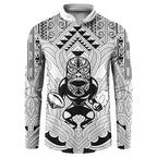 2026 Autumn Rugby Nations New Zealand Custom Button Sweatshirt White Kowhaiwhai Maori Tribal Taniko Motif