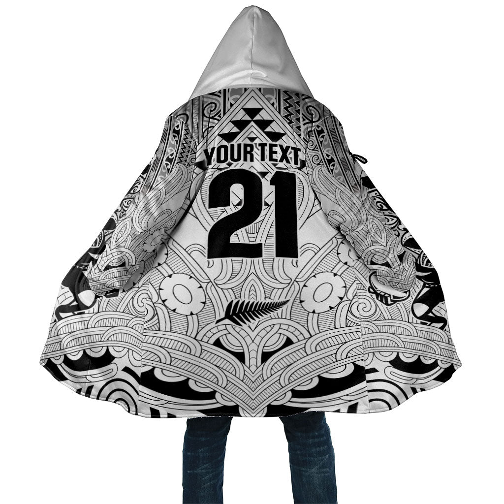 2026 Autumn Rugby Nations New Zealand Custom Cloak White Kowhaiwhai Maori Tribal Taniko Motif
