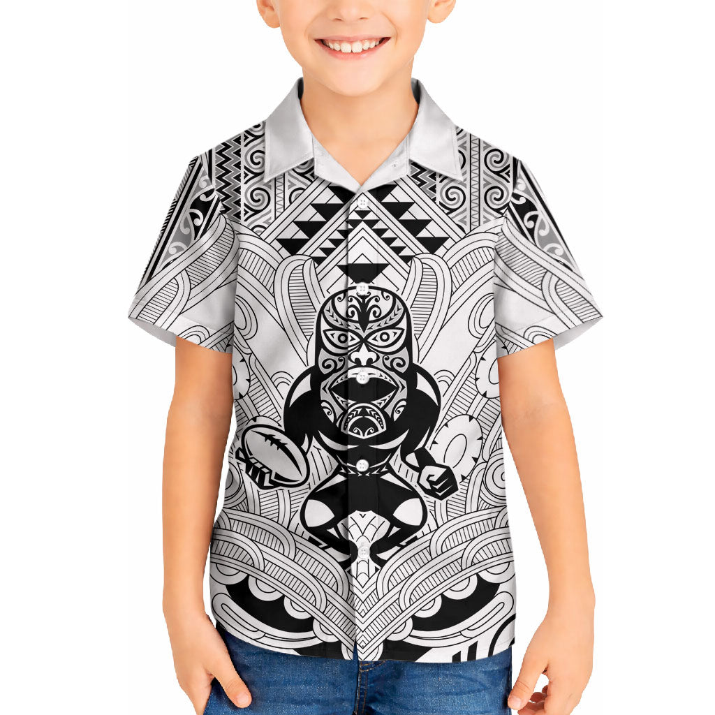 2026 Autumn Rugby Nations New Zealand Custom Hawaiian Shirt White Kowhaiwhai Maori Tribal Taniko Motif