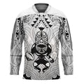 2026 Autumn Rugby Nations New Zealand Custom Hockey Jersey White Kowhaiwhai Maori Tribal Taniko Motif