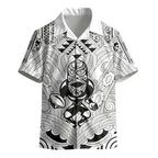 2026 Autumn Rugby Nations New Zealand Custom Kid Hawaiian Shirt White Kowhaiwhai Maori Tribal Taniko Motif