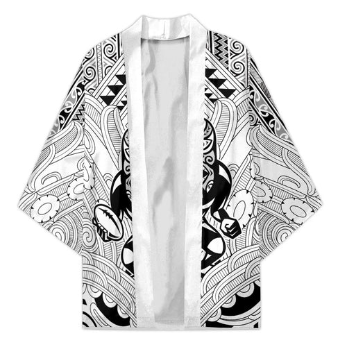 2026 Autumn Rugby Nations New Zealand Custom Kimono White Kowhaiwhai Maori Tribal Taniko Motif