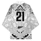 2026 Autumn Rugby Nations New Zealand Custom Kimono White Kowhaiwhai Maori Tribal Taniko Motif