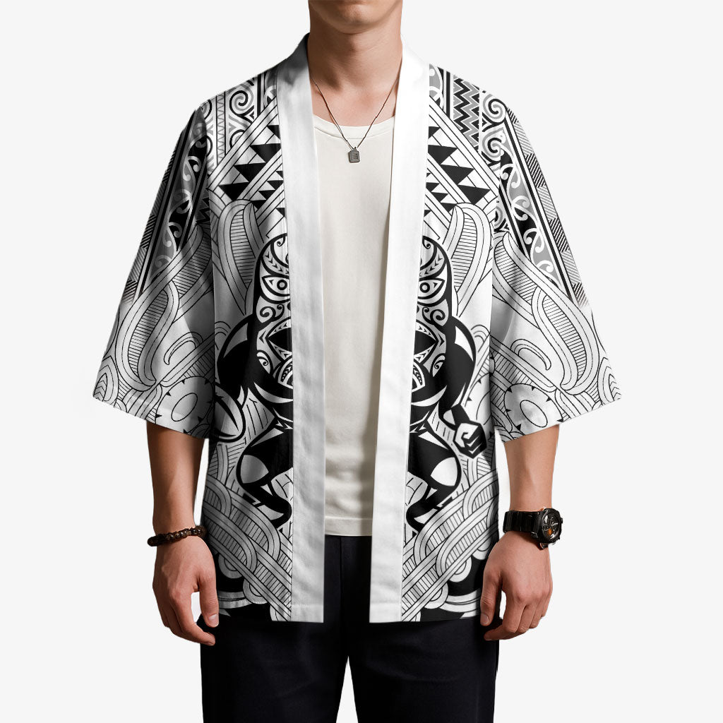 2026 Autumn Rugby Nations New Zealand Custom Kimono White Kowhaiwhai Maori Tribal Taniko Motif