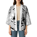 2026 Autumn Rugby Nations New Zealand Custom Kimono White Kowhaiwhai Maori Tribal Taniko Motif