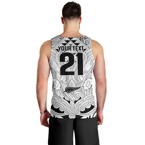 2026 Autumn Rugby Nations New Zealand Custom Men Tank Top White Kowhaiwhai Maori Tribal Taniko Motif