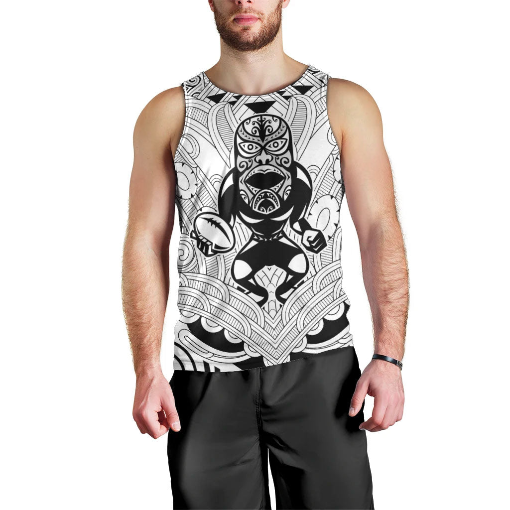 2026 Autumn Rugby Nations New Zealand Custom Men Tank Top White Kowhaiwhai Maori Tribal Taniko Motif