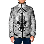 2026 Autumn Rugby Nations New Zealand Custom Padded Jacket White Kowhaiwhai Maori Tribal Taniko Motif