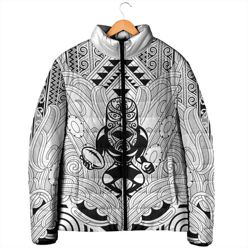 2026 Autumn Rugby Nations New Zealand Custom Padded Jacket White Kowhaiwhai Maori Tribal Taniko Motif