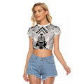 2026 Autumn Rugby Nations New Zealand Custom Raglan Cropped T Shirt White Kowhaiwhai Maori Tribal Taniko Motif