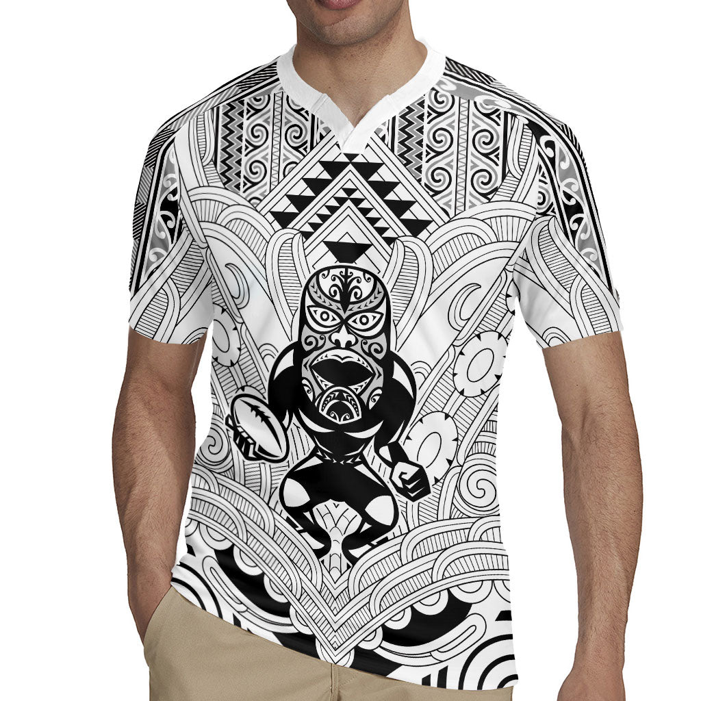 2026 Autumn Rugby Nations New Zealand Custom Rugby Jersey White Kowhaiwhai Maori Tribal Taniko Motif