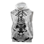 2026 Autumn Rugby Nations New Zealand Custom Sleeveless Hoodie White Kowhaiwhai Maori Tribal Taniko Motif